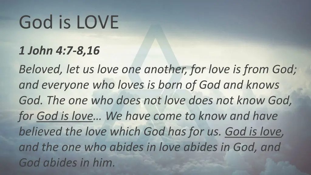 god is love