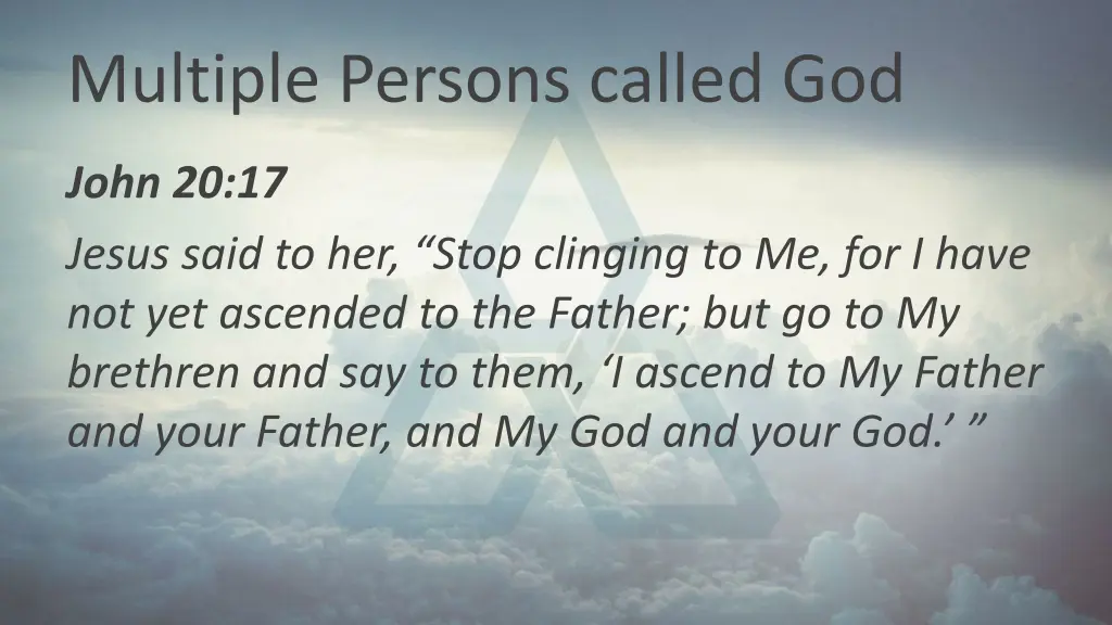 multiple persons called god 1