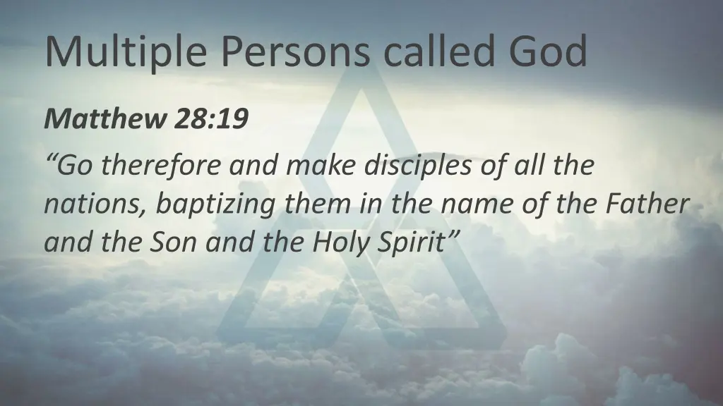 multiple persons called god 4