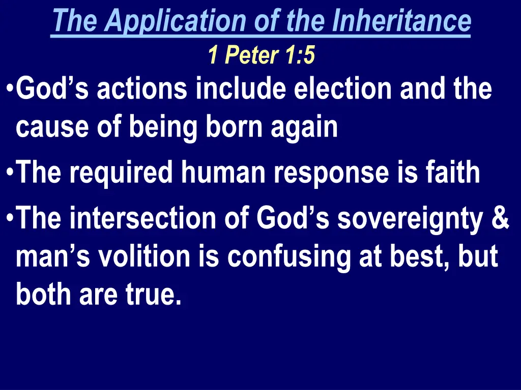 the application of the inheritance 1 peter