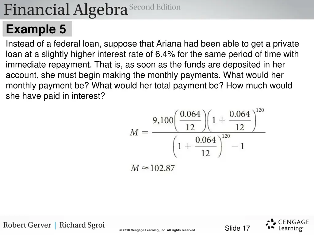 example 5 instead of a federal loan suppose that 1