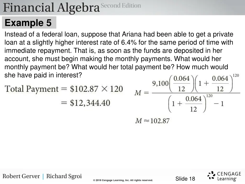 example 5 instead of a federal loan suppose that 2