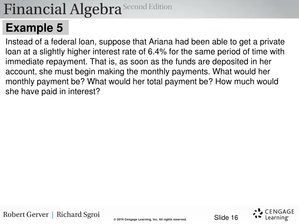 example 5 instead of a federal loan suppose that