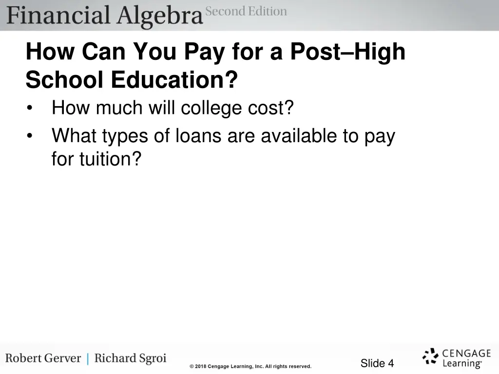 how can you pay for a post high school education