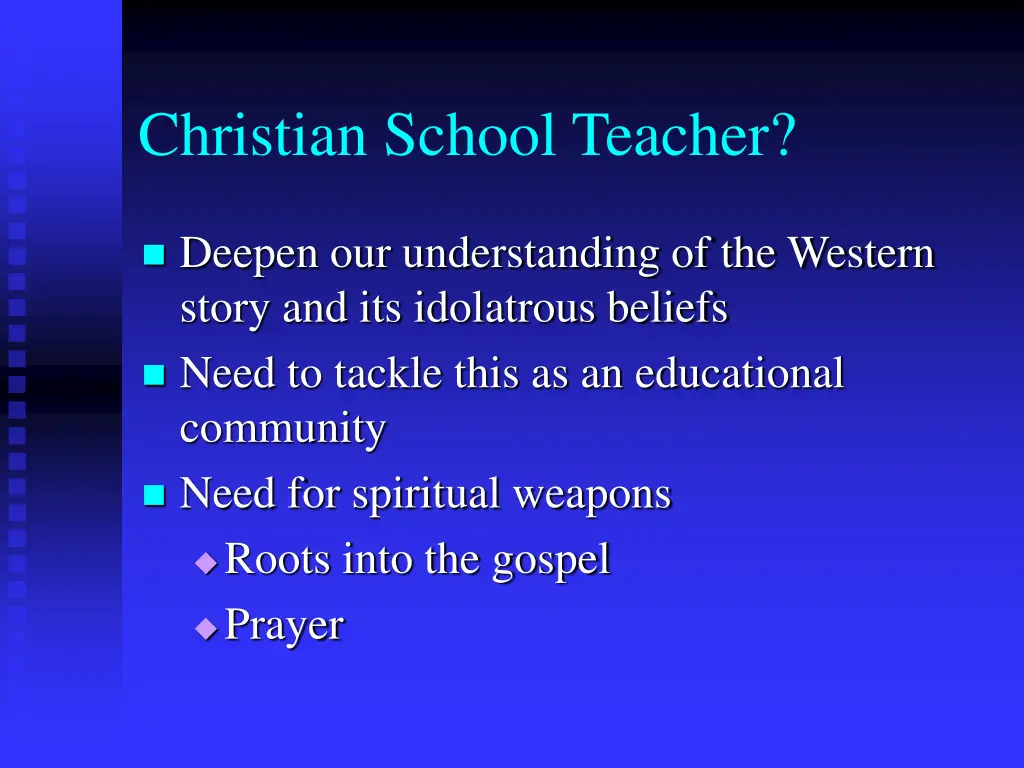 christian school teacher