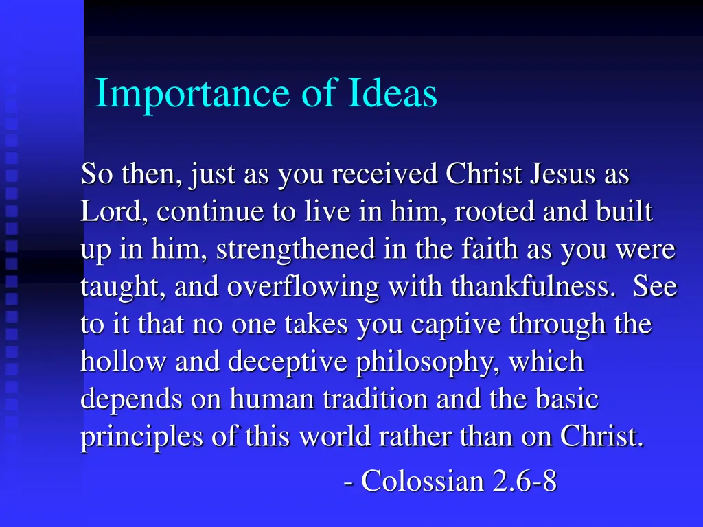 importance of ideas