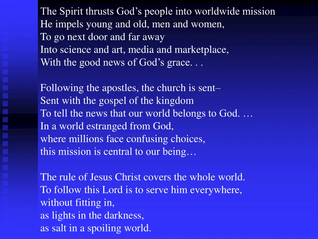 the spirit thrusts god s people into worldwide