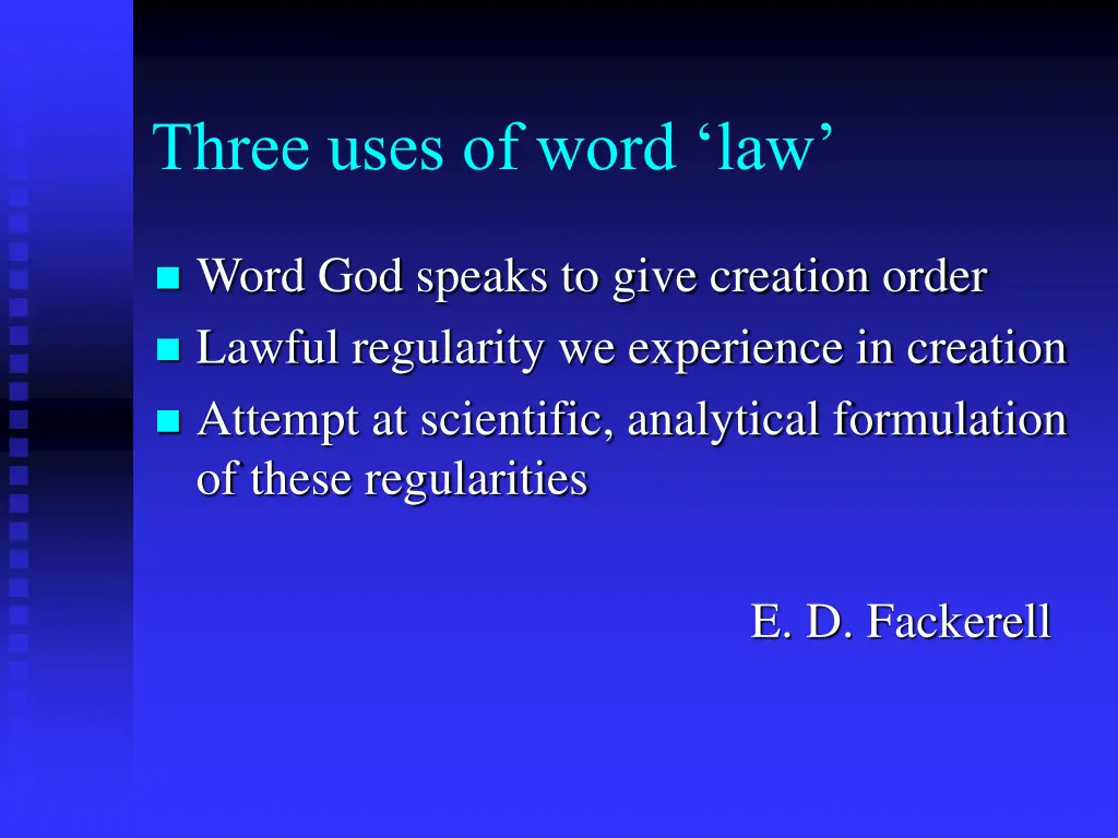 three uses of word law 1