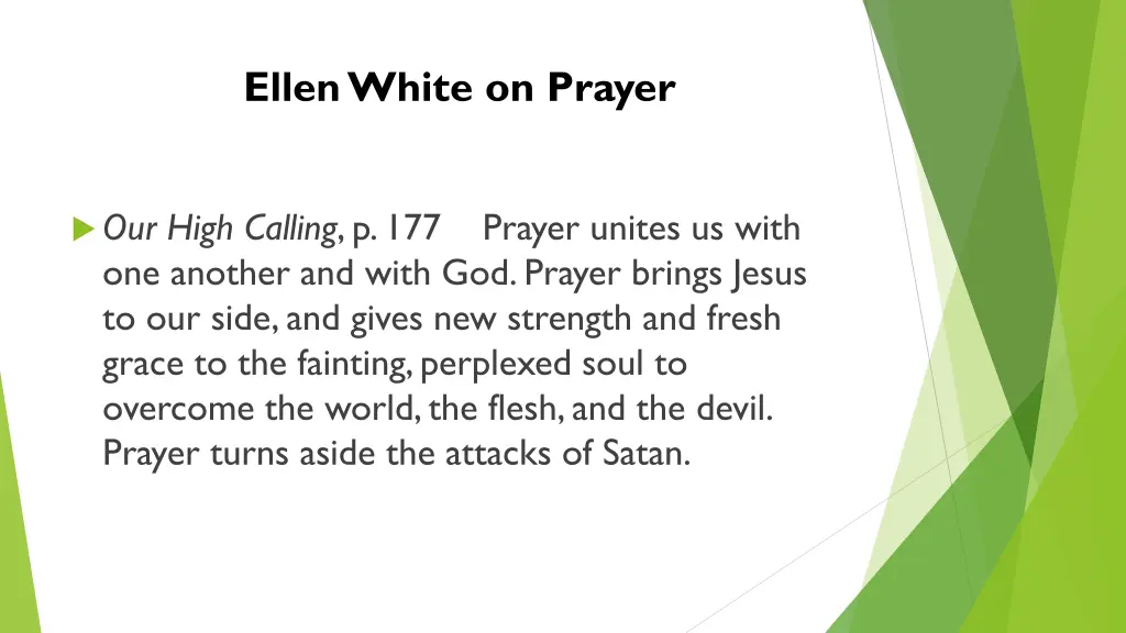 ellen white on prayer