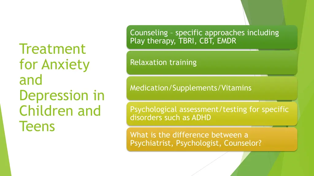 counseling specific approaches including play