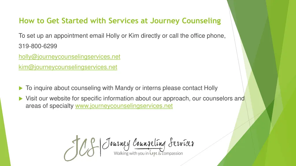 how to get started with services at journey