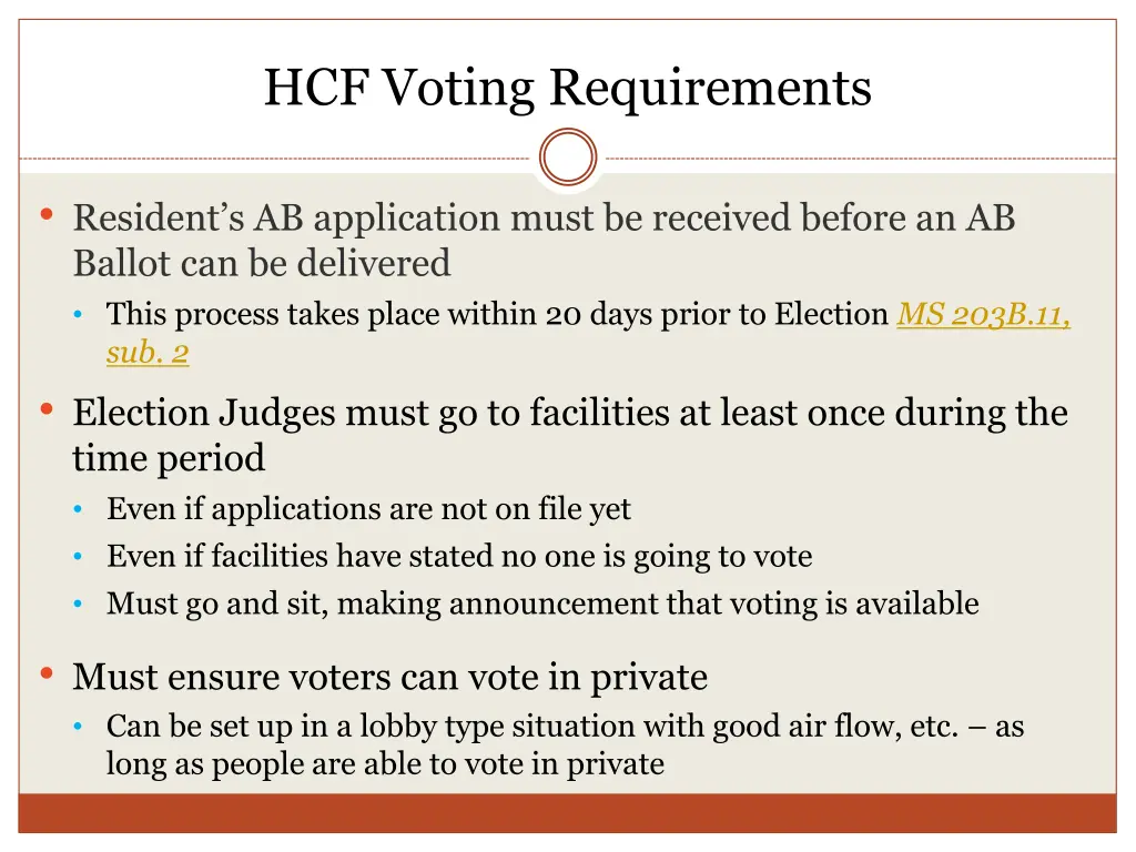 hcf voting requirements