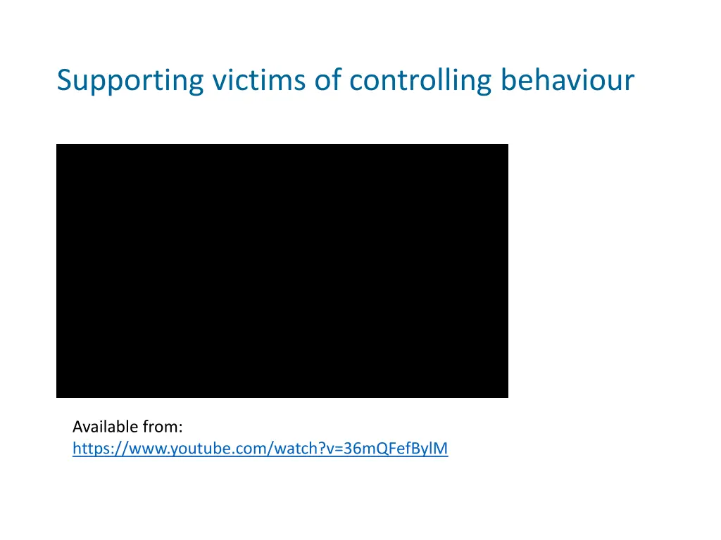 supporting victims of controlling behaviour