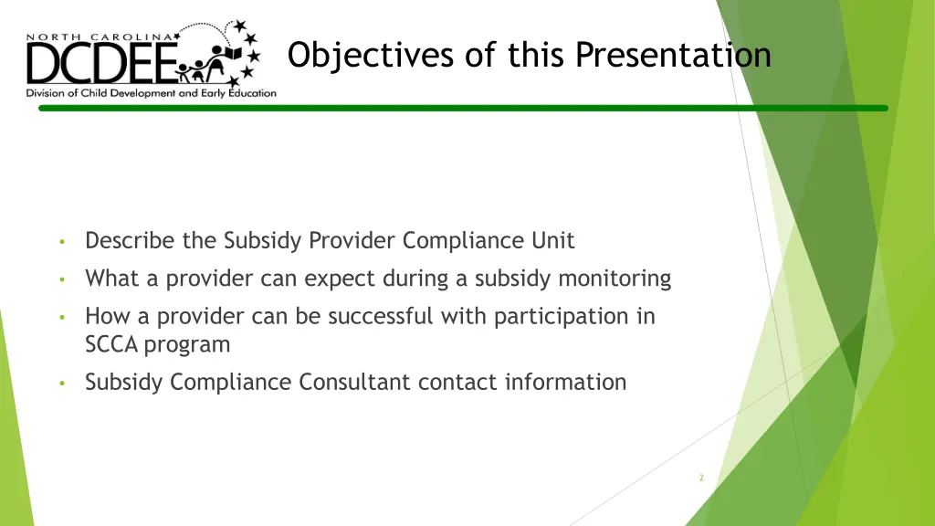 objectives of this presentation