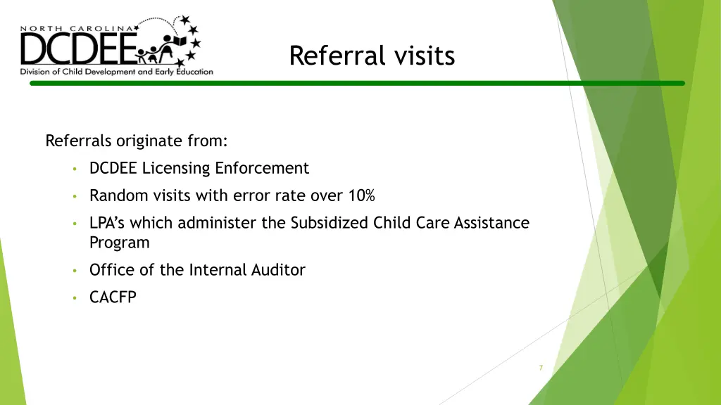 referral visits