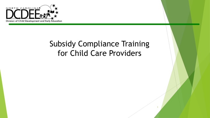 subsidy compliance training for child care