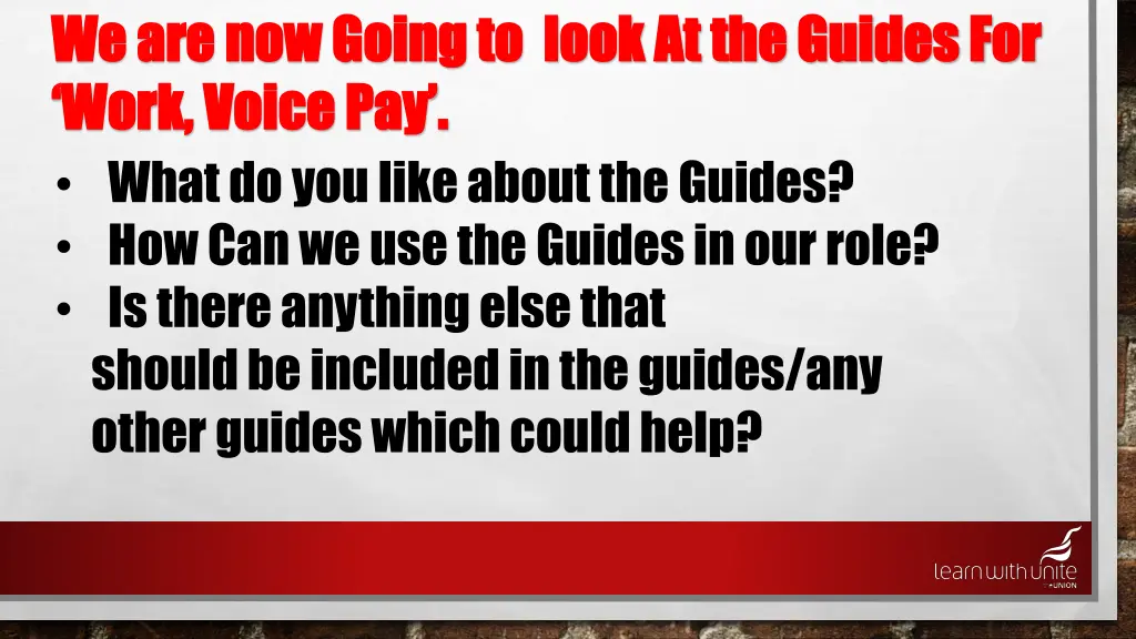 we are now going to look at the guides