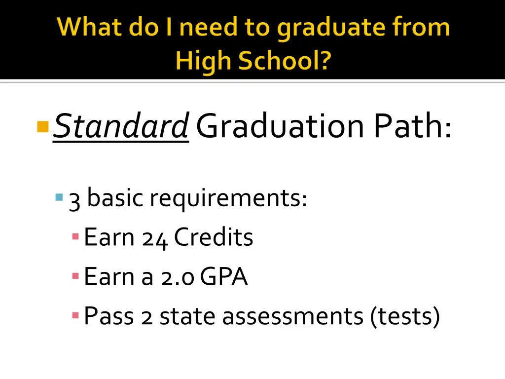 standard graduation path