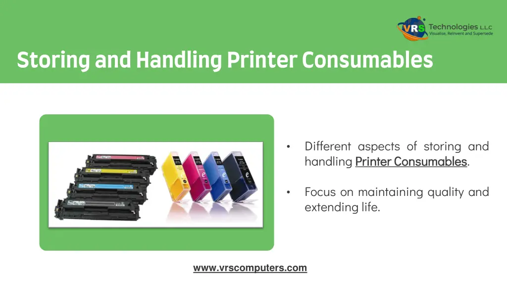 storing and handling printer consumables