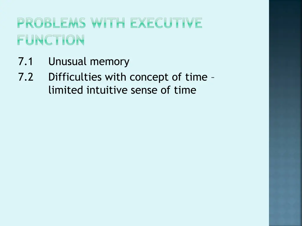 problems with executive function 1