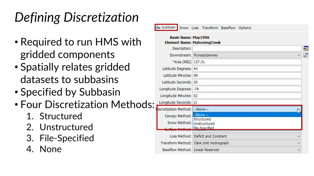 defining discretization