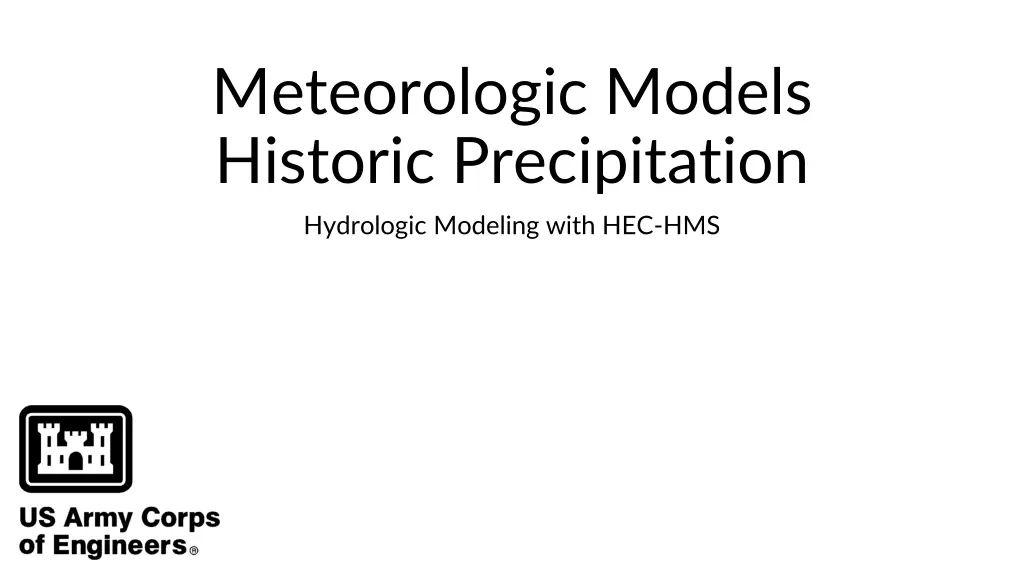 meteorologic models historic precipitation 1