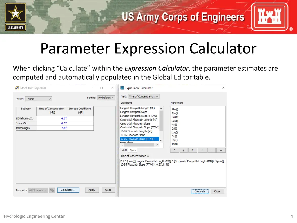 parameter expression calculator 3