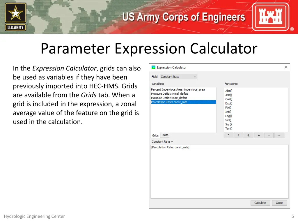 parameter expression calculator 4