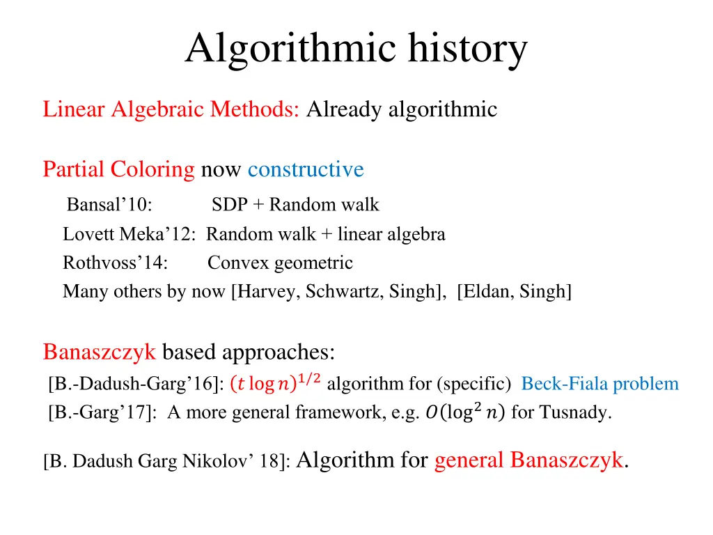 algorithmic history