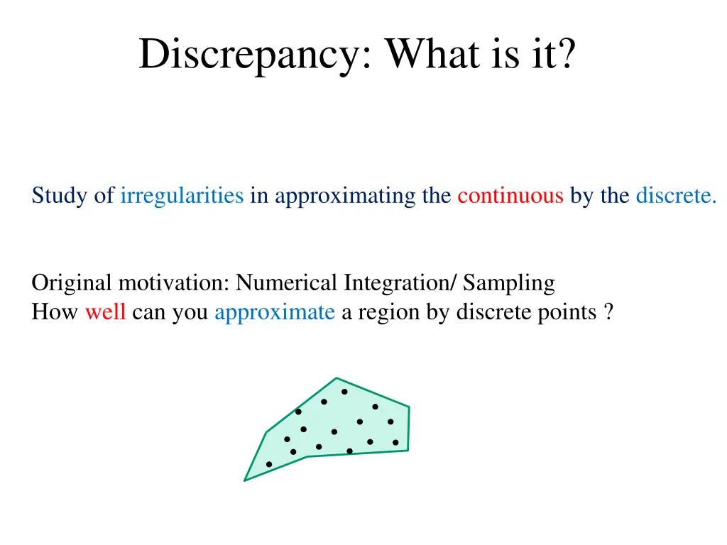 discrepancy what is it