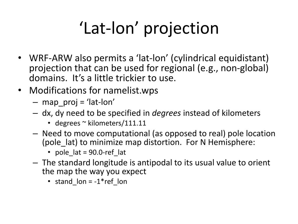 lat lon projection