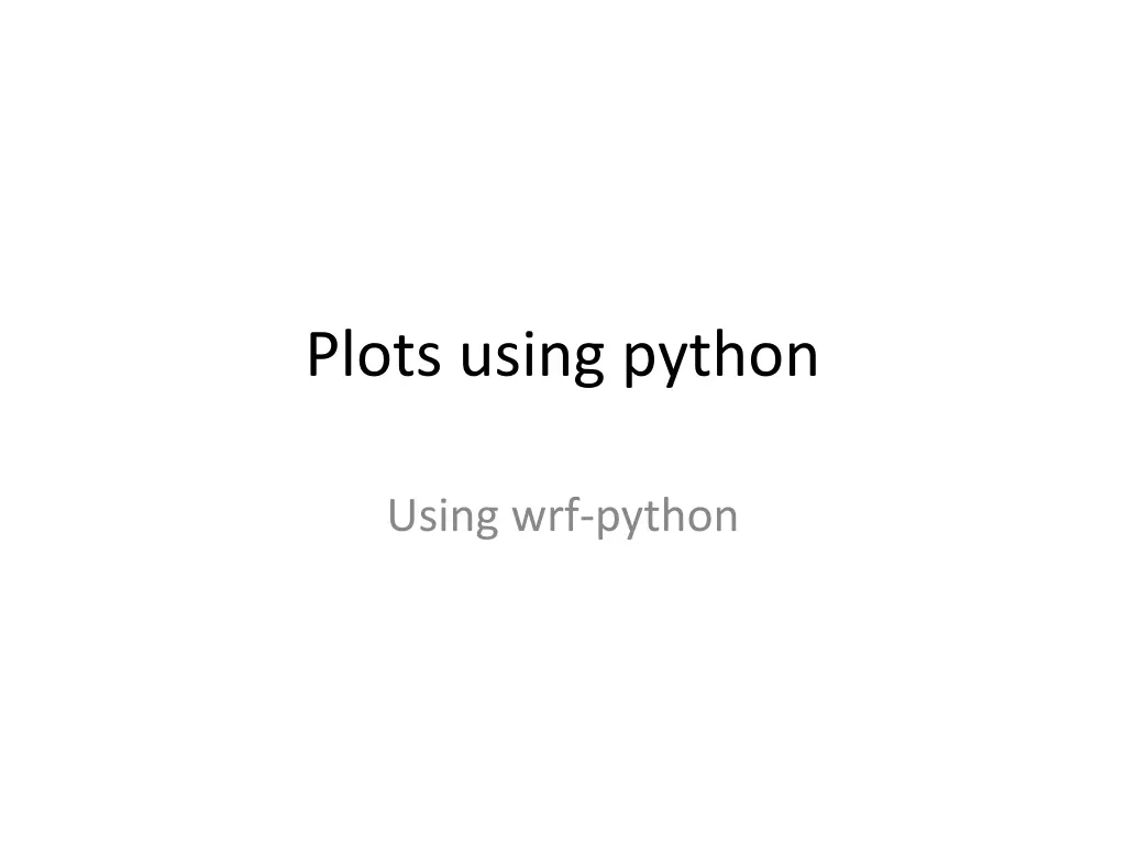 plots using python