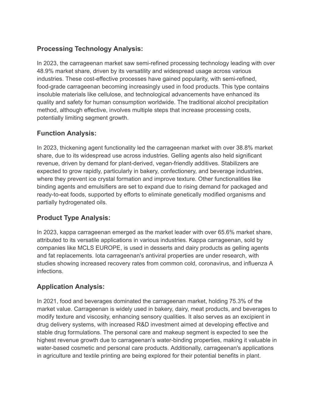 processing technology analysis