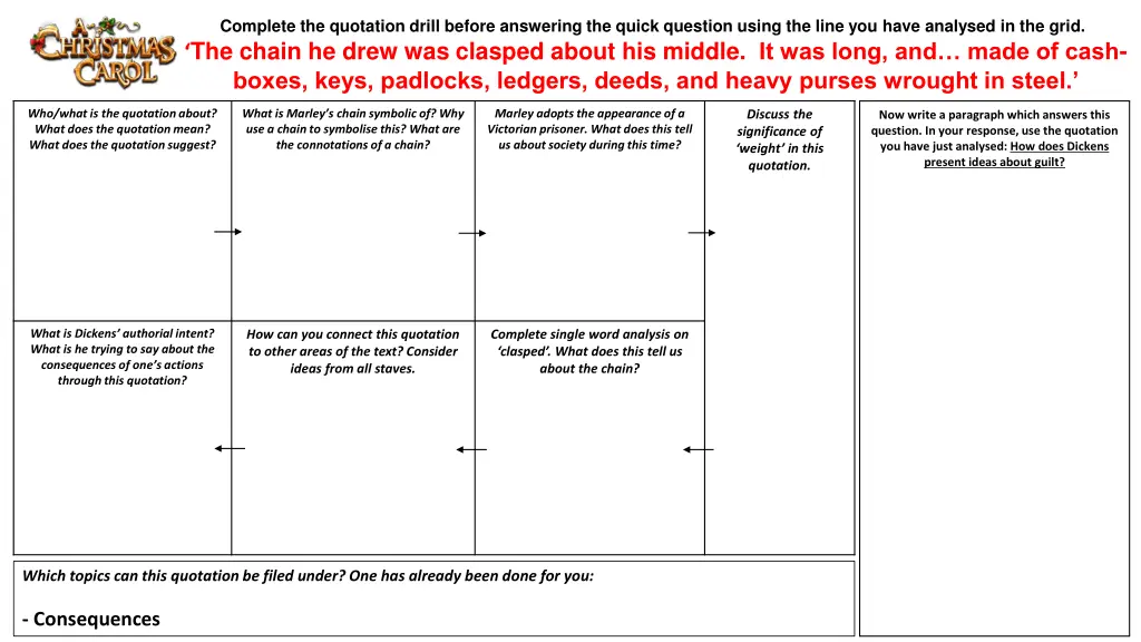 complete the quotation drill before answering 2