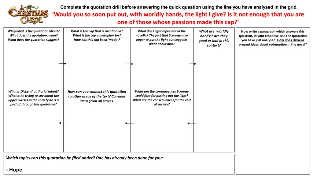 complete the quotation drill before answering 3