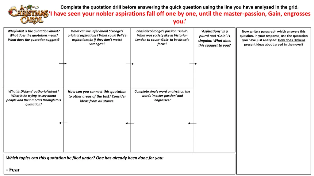 complete the quotation drill before answering 4