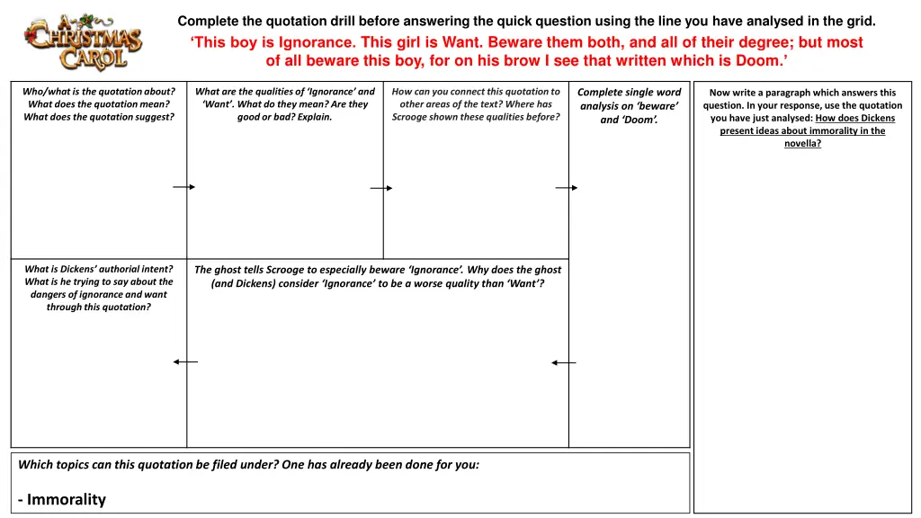 complete the quotation drill before answering 7