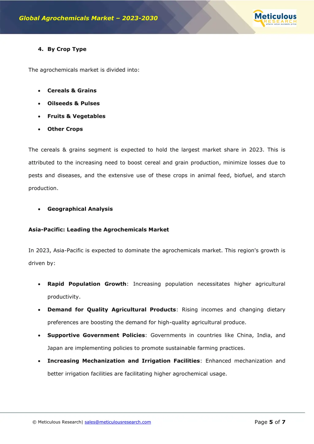 global agrochemicals market 2023 2030 4