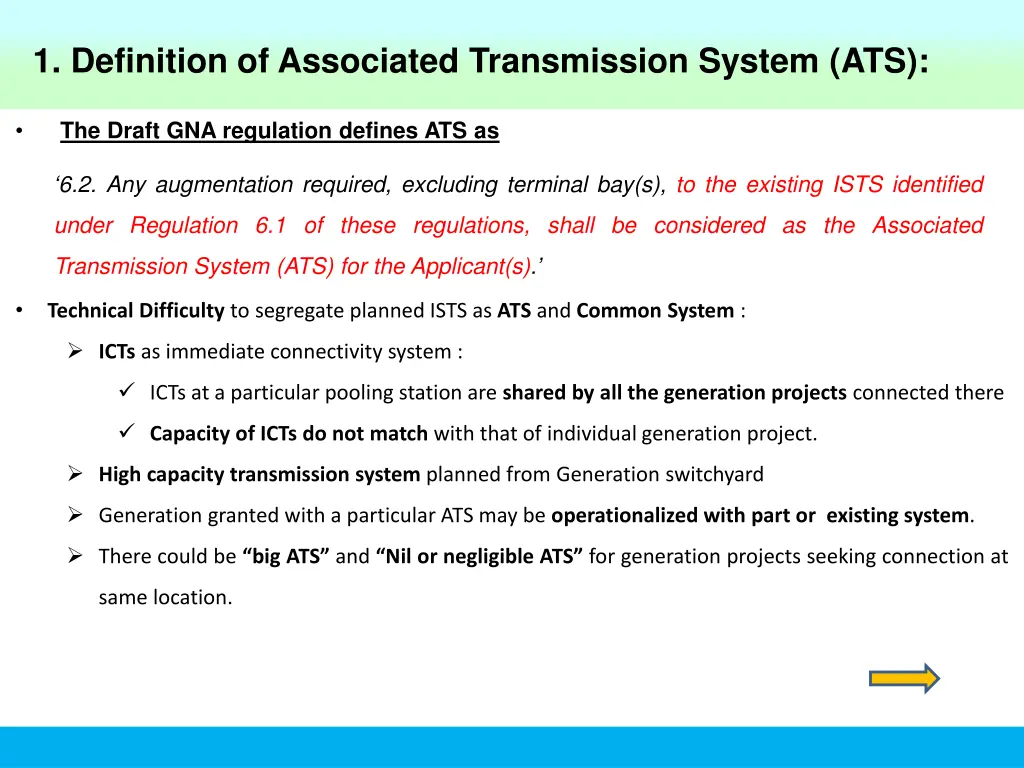 1 definition of associated transmission system ats