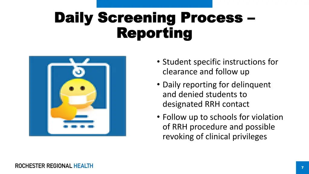 daily screening process daily screening process