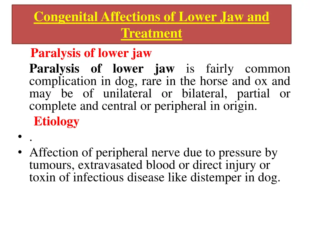 congenital affections of lower jaw and treatment