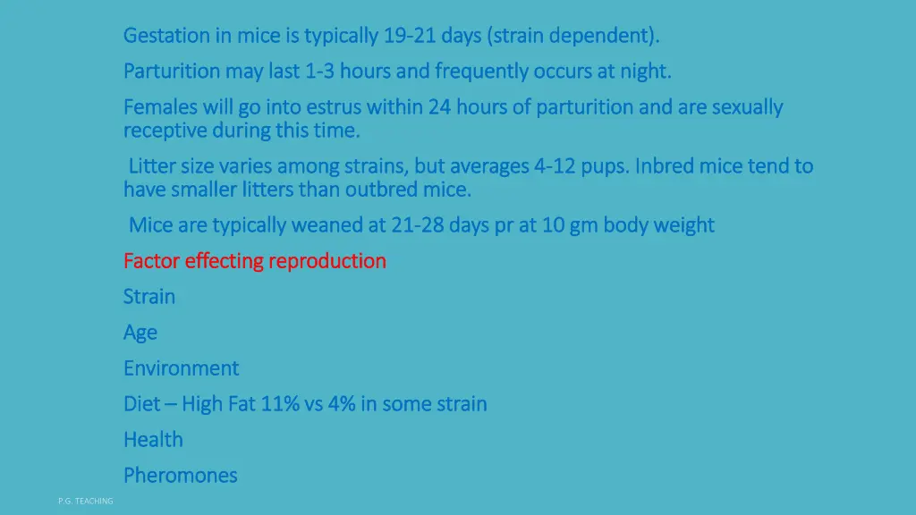 gestation in mice is typically 19 gestation