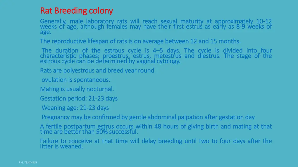 rat rat breeding breeding colony generally