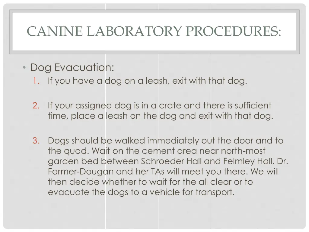 canine laboratory procedures 1