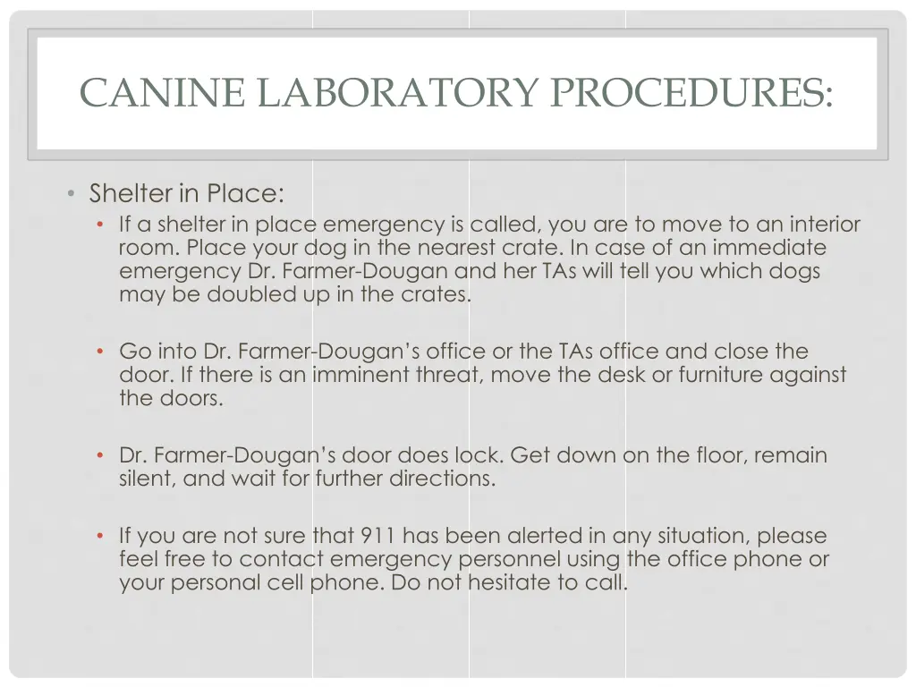 canine laboratory procedures 3