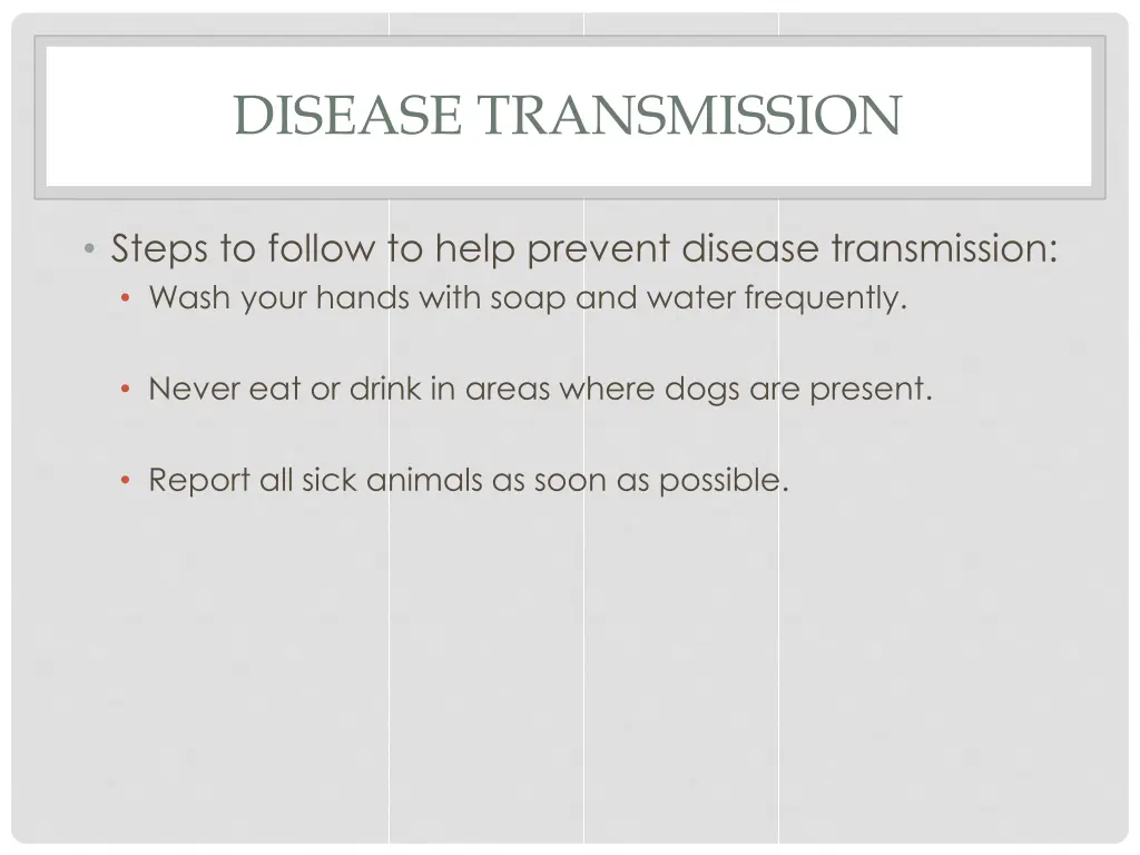 disease transmission