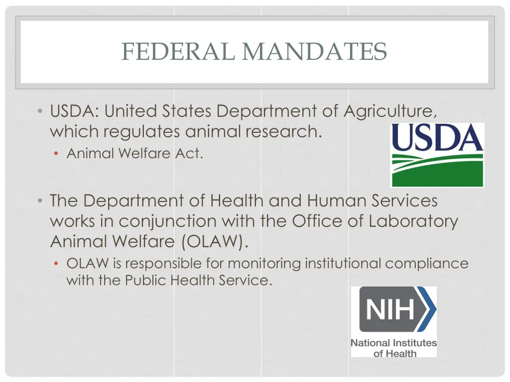 federal mandates