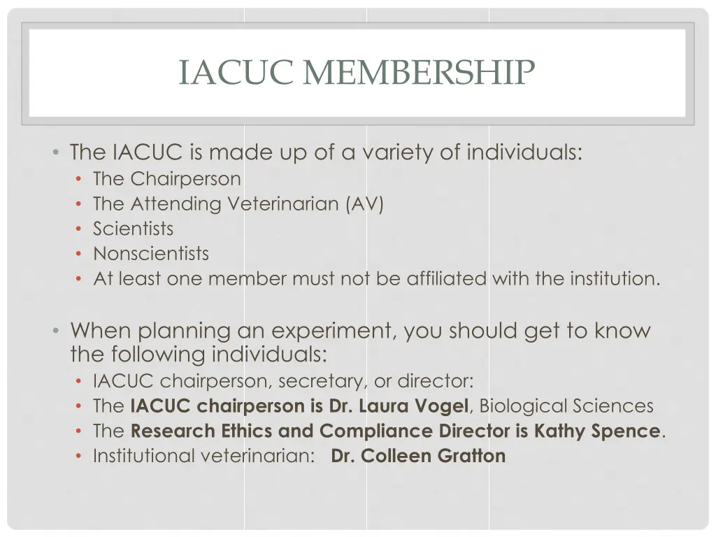 iacuc membership