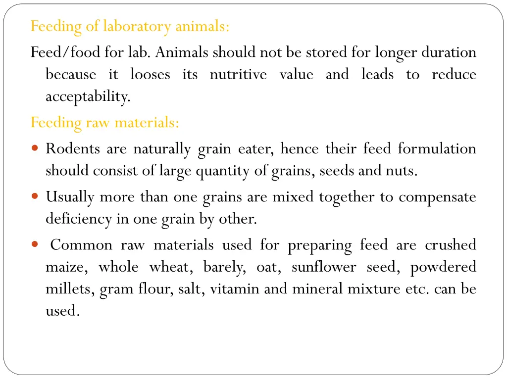 feeding of laboratory animals feed food