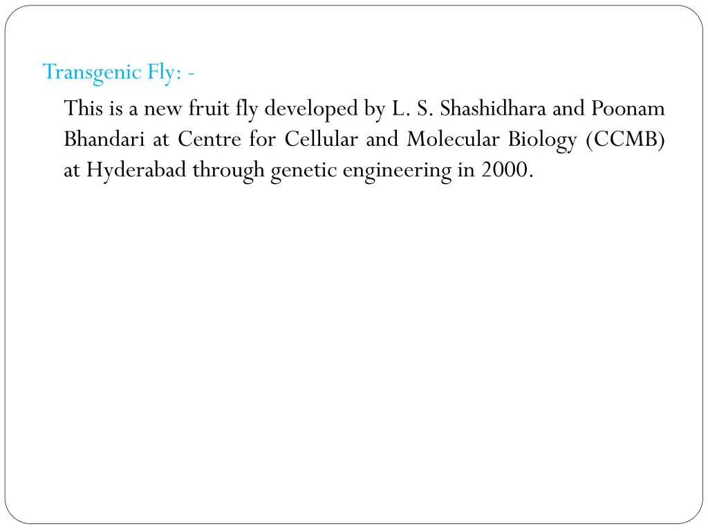 transgenic fly this is a new fruit fly developed